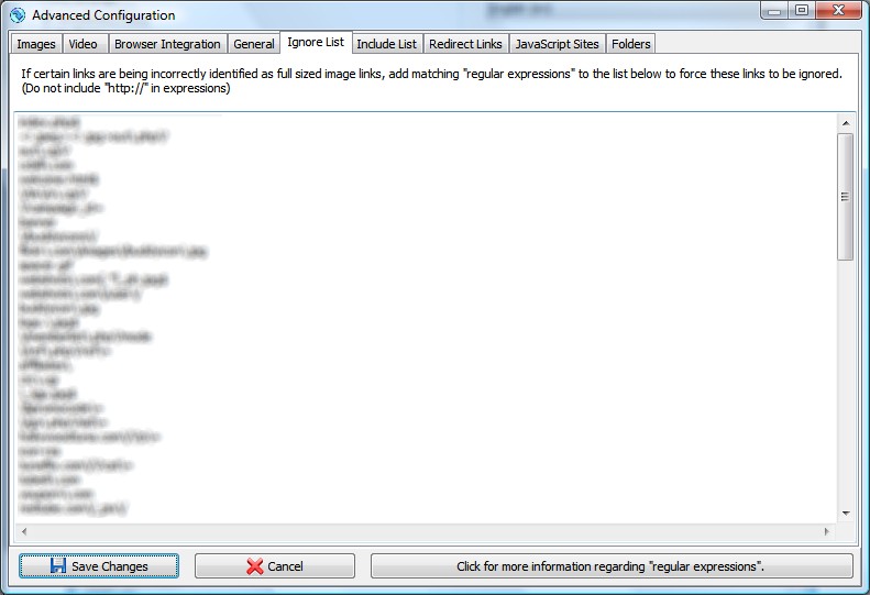 BID Advanced Configuration Ignore List