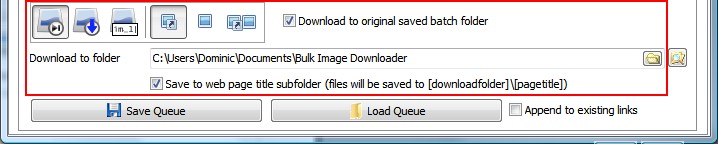 Queue Manager Download Options